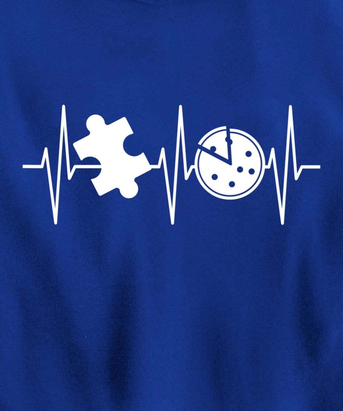 Jigsaw Puzzle Shirt Pizza Lover Heartbeat Funny Puzzle Lover Pullover Hoodie