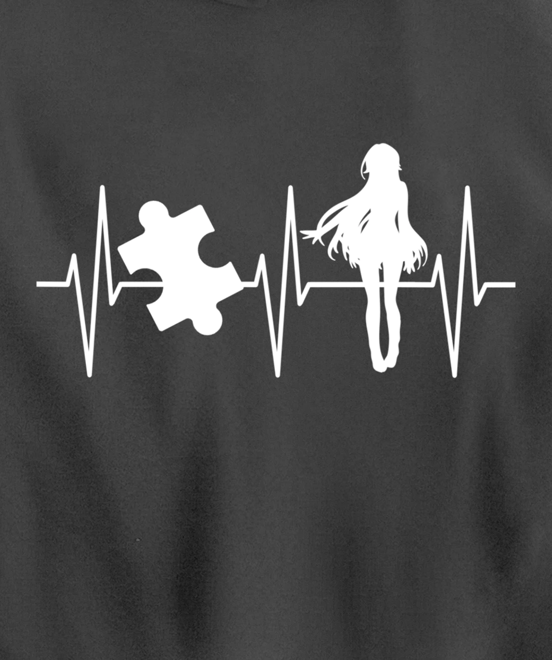 Jigsaw Puzzle Shirt Anime Lover Heartbeat Funny Puzzle Lover Pullover Hoodie