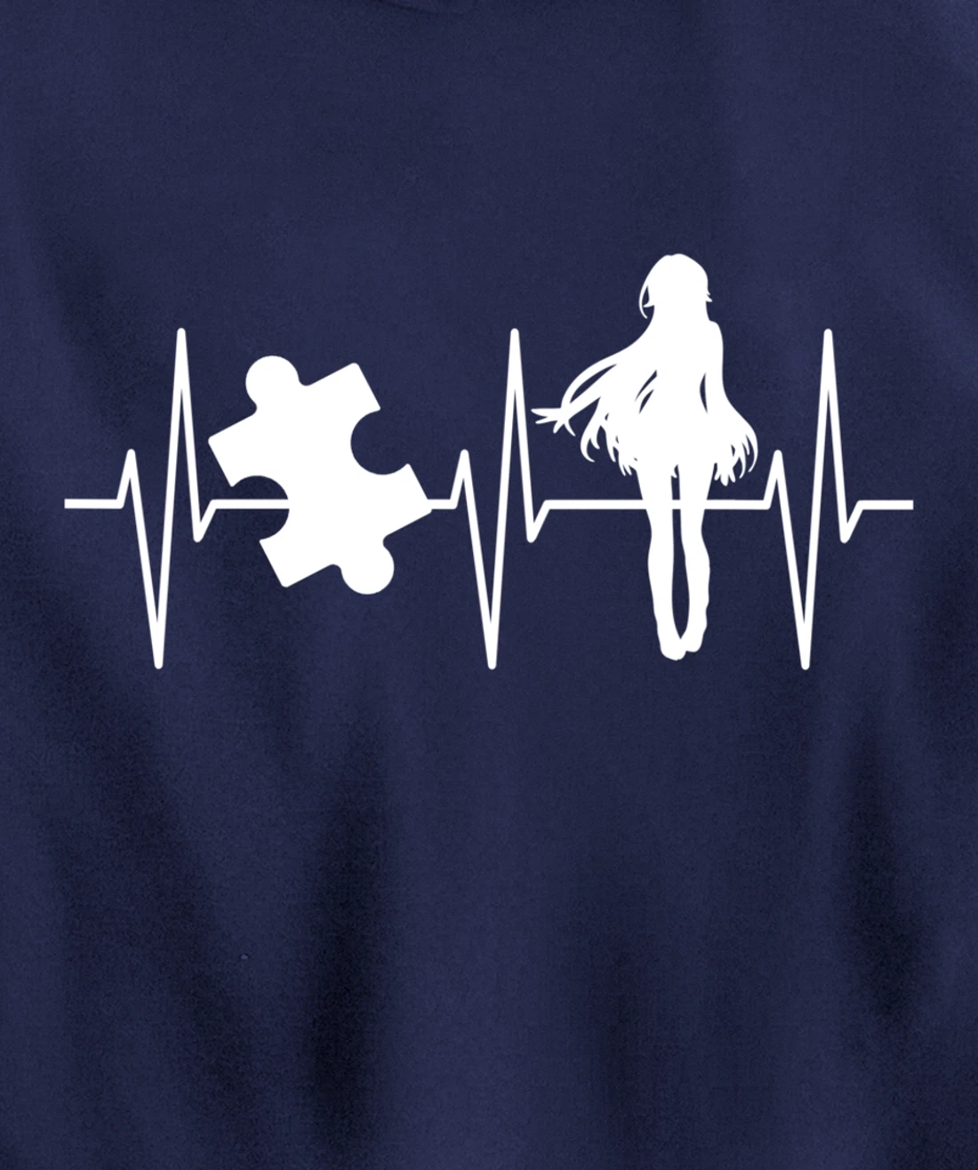 Jigsaw Puzzle Shirt Anime Lover Heartbeat Funny Puzzle Lover Pullover Hoodie