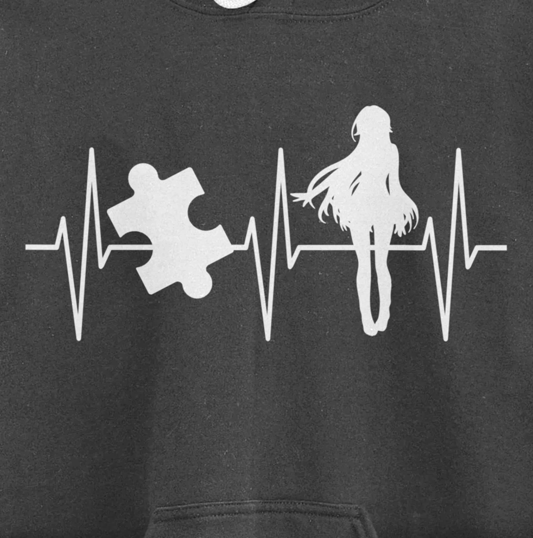 Jigsaw Puzzle Shirt Anime Lover Heartbeat Funny Puzzle Lover Pullover Hoodie