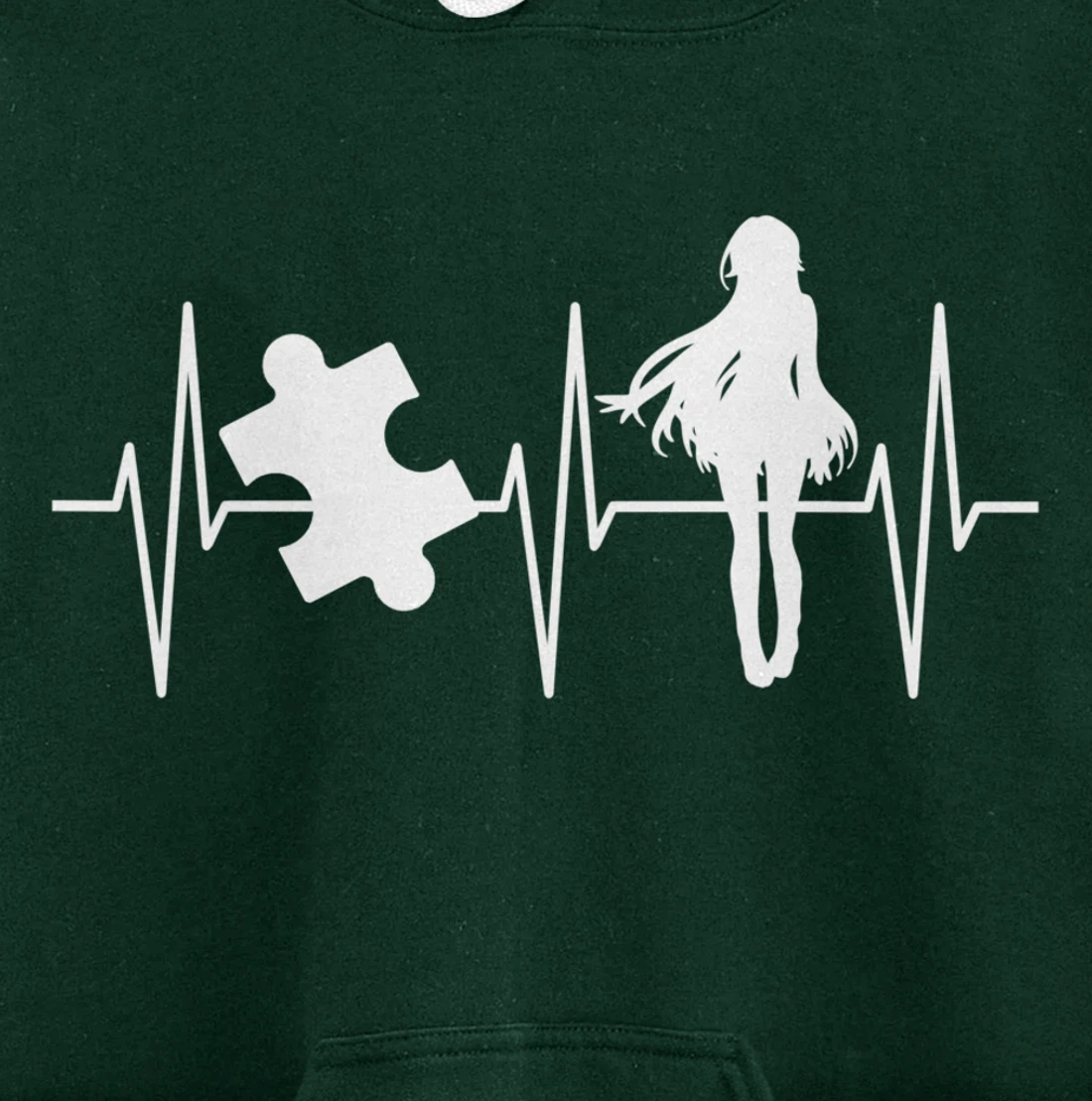 Jigsaw Puzzle Shirt Anime Lover Heartbeat Funny Puzzle Lover Pullover Hoodie