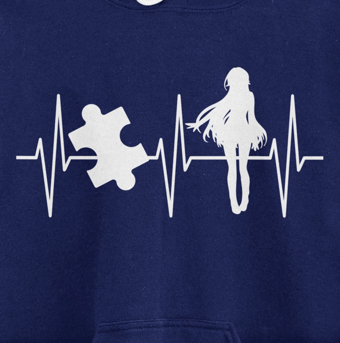 Jigsaw Puzzle Shirt Anime Lover Heartbeat Funny Puzzle Lover Pullover Hoodie