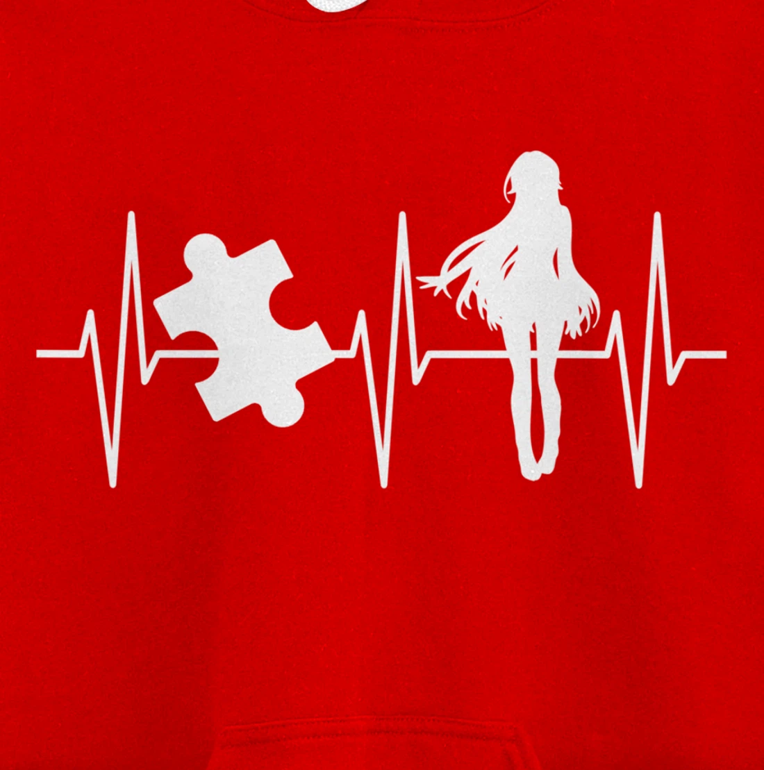 Jigsaw Puzzle Shirt Anime Lover Heartbeat Funny Puzzle Lover Pullover Hoodie