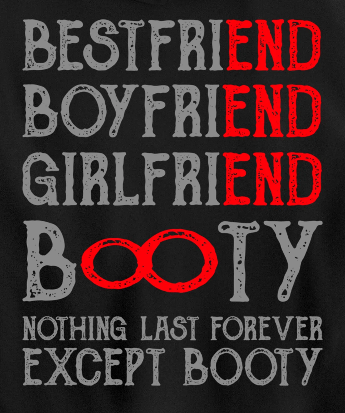 Best Friends Quotes BFF Friendship Men Funny Booty Pullover Hoodie