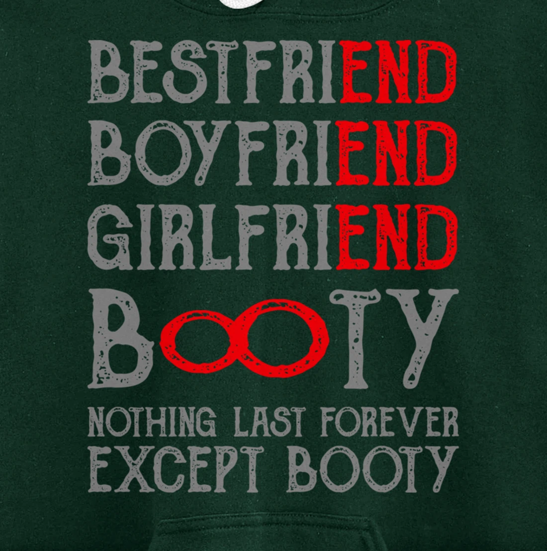 Best Friends Quotes BFF Friendship Men Funny Booty Pullover Hoodie