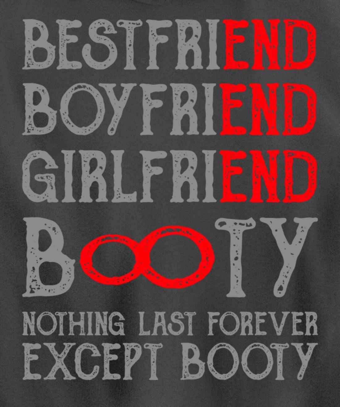 Best Friends Quotes BFF Friendship Men Funny Booty Pullover Hoodie