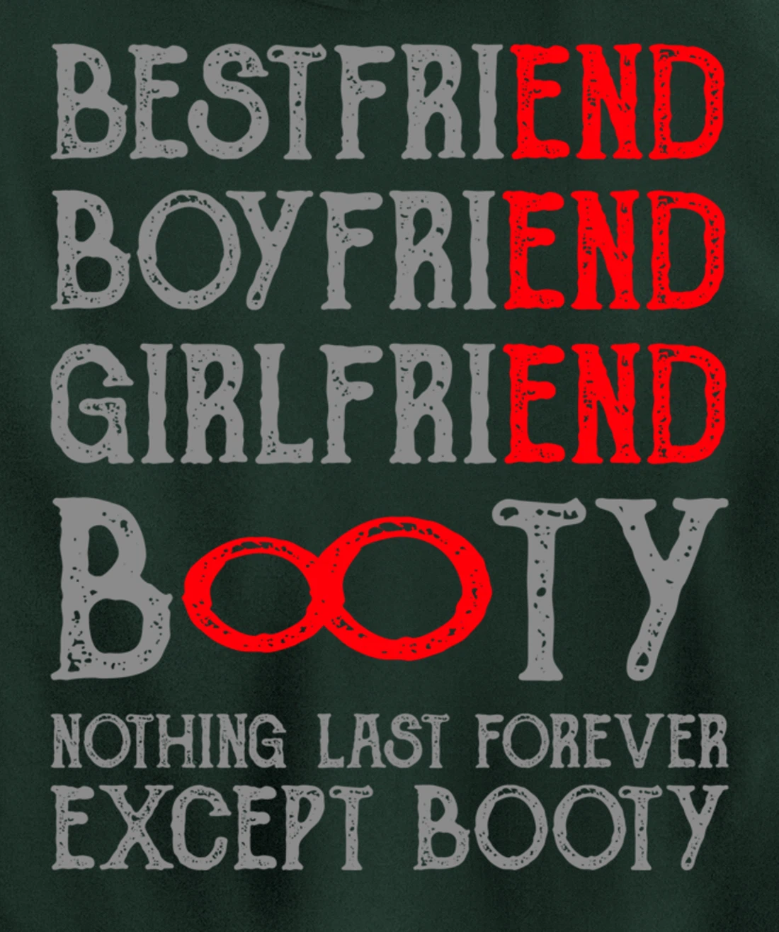 Best Friends Quotes BFF Friendship Men Funny Booty Pullover Hoodie