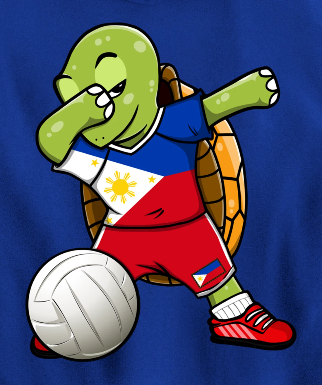Dabbing Turtle Philippines Volleyball Fans Jersey Sport Flag Pullover Hoodie