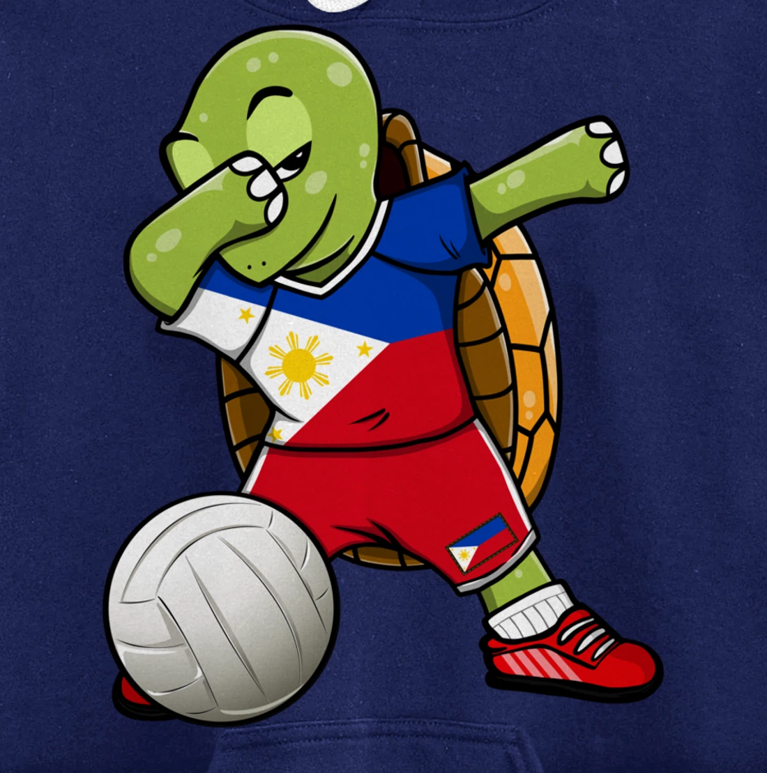 Dabbing Turtle Philippines Volleyball Fans Jersey Sport Flag Pullover Hoodie