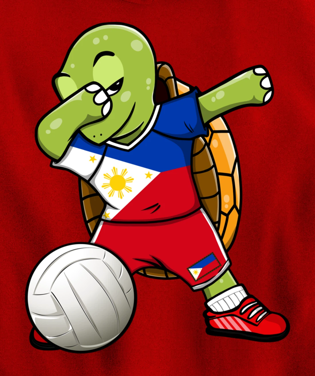 Dabbing Turtle Philippines Volleyball Fans Jersey Sport Flag Pullover Hoodie