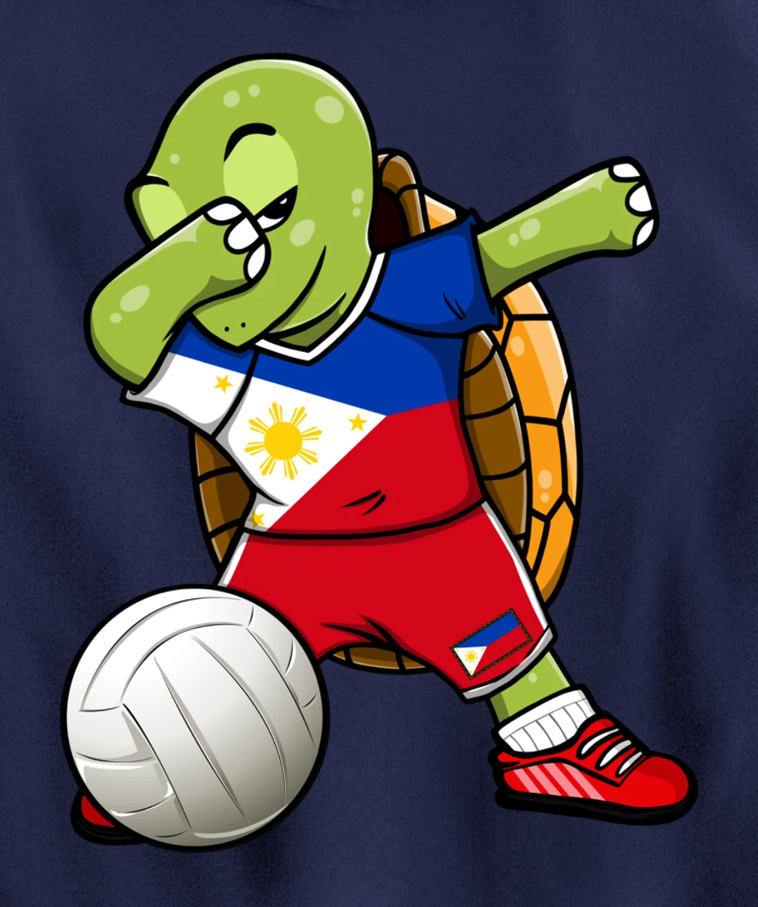 Dabbing Turtle Philippines Volleyball Fans Jersey Sport Flag Pullover Hoodie