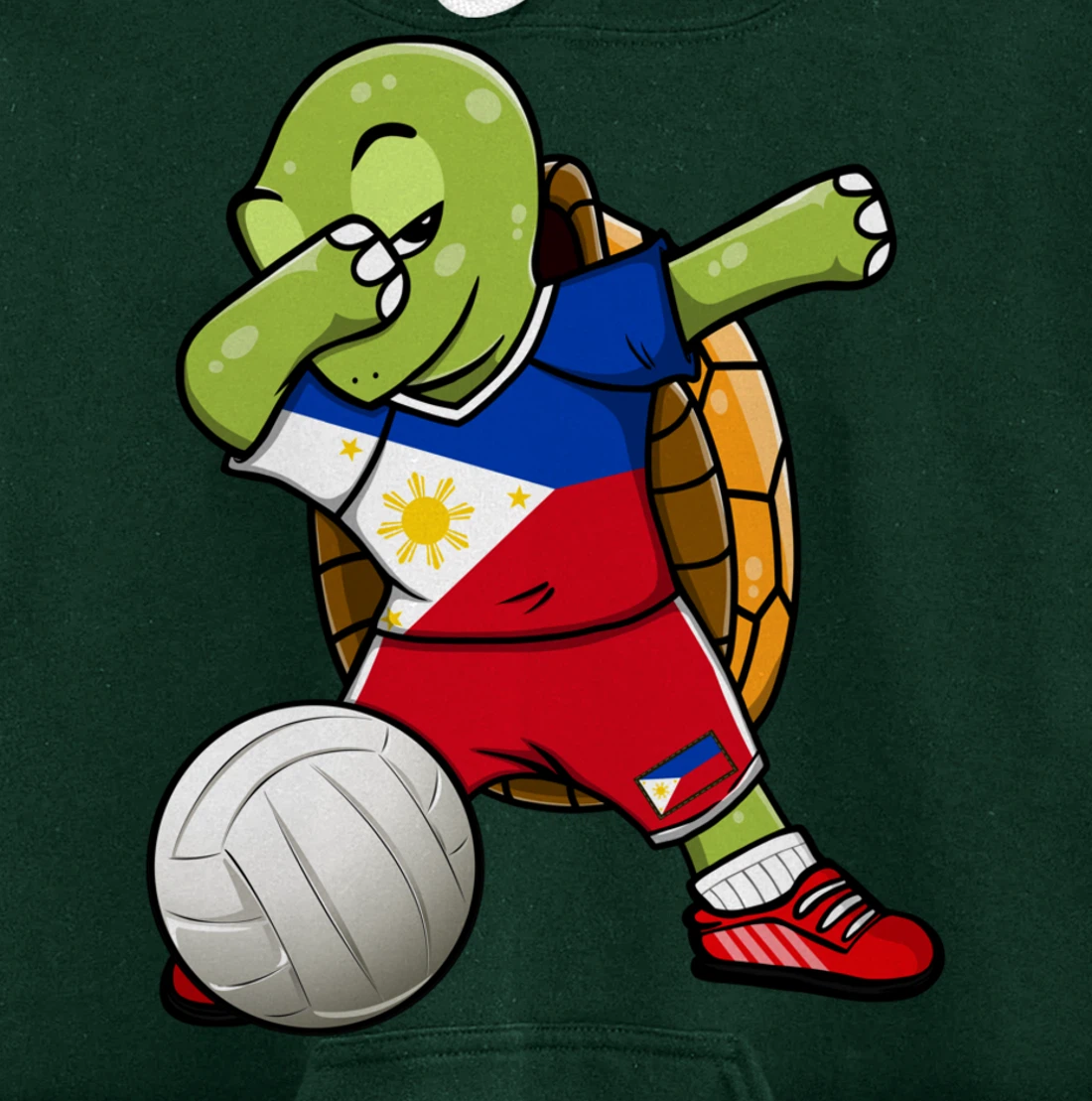 Dabbing Turtle Philippines Volleyball Fans Jersey Sport Flag Pullover Hoodie