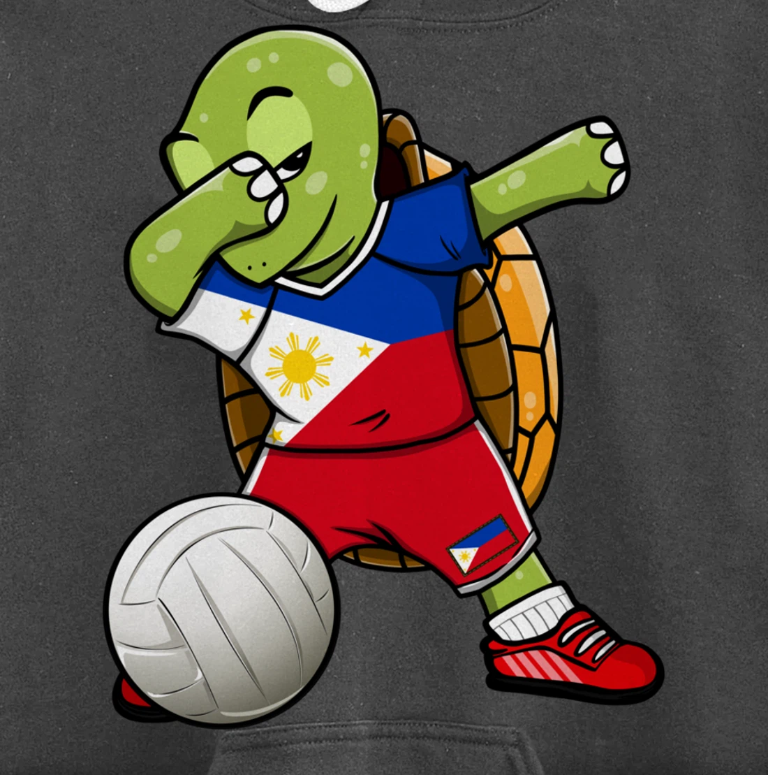 Dabbing Turtle Philippines Volleyball Fans Jersey Sport Flag Pullover Hoodie
