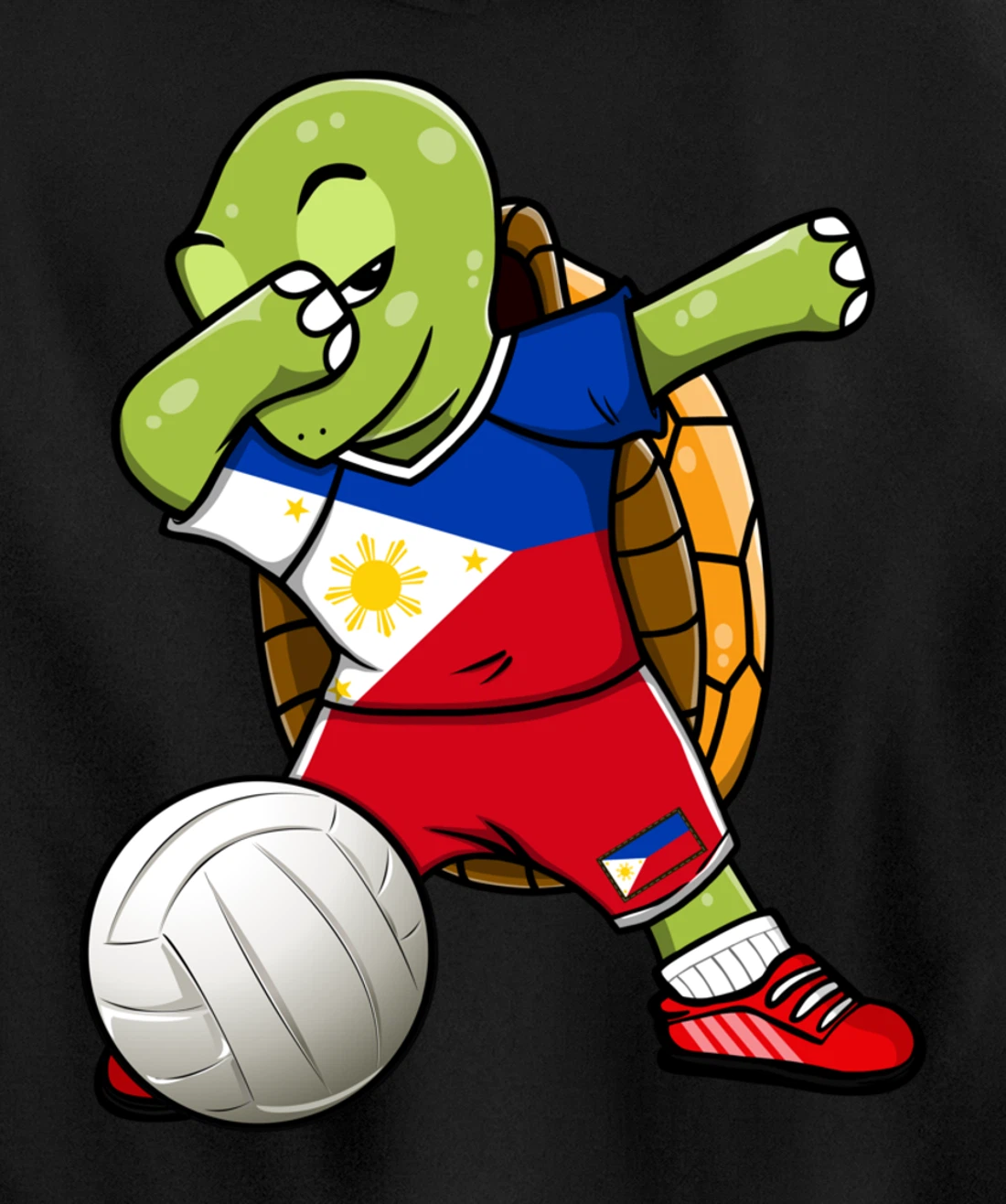 Dabbing Turtle Philippines Volleyball Fans Jersey Sport Flag Pullover Hoodie
