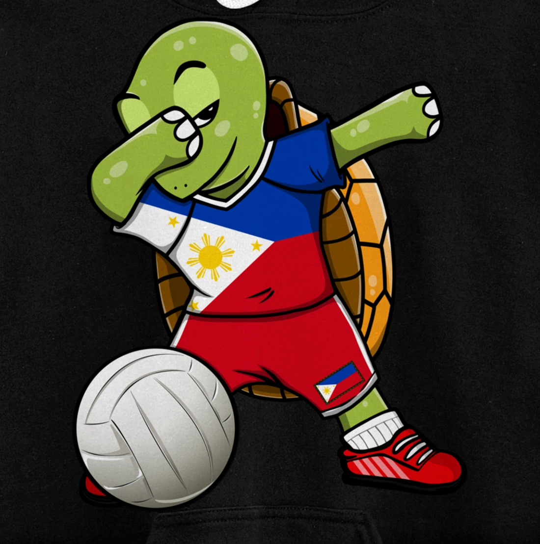 Dabbing Turtle Philippines Volleyball Fans Jersey Sport Flag Pullover Hoodie