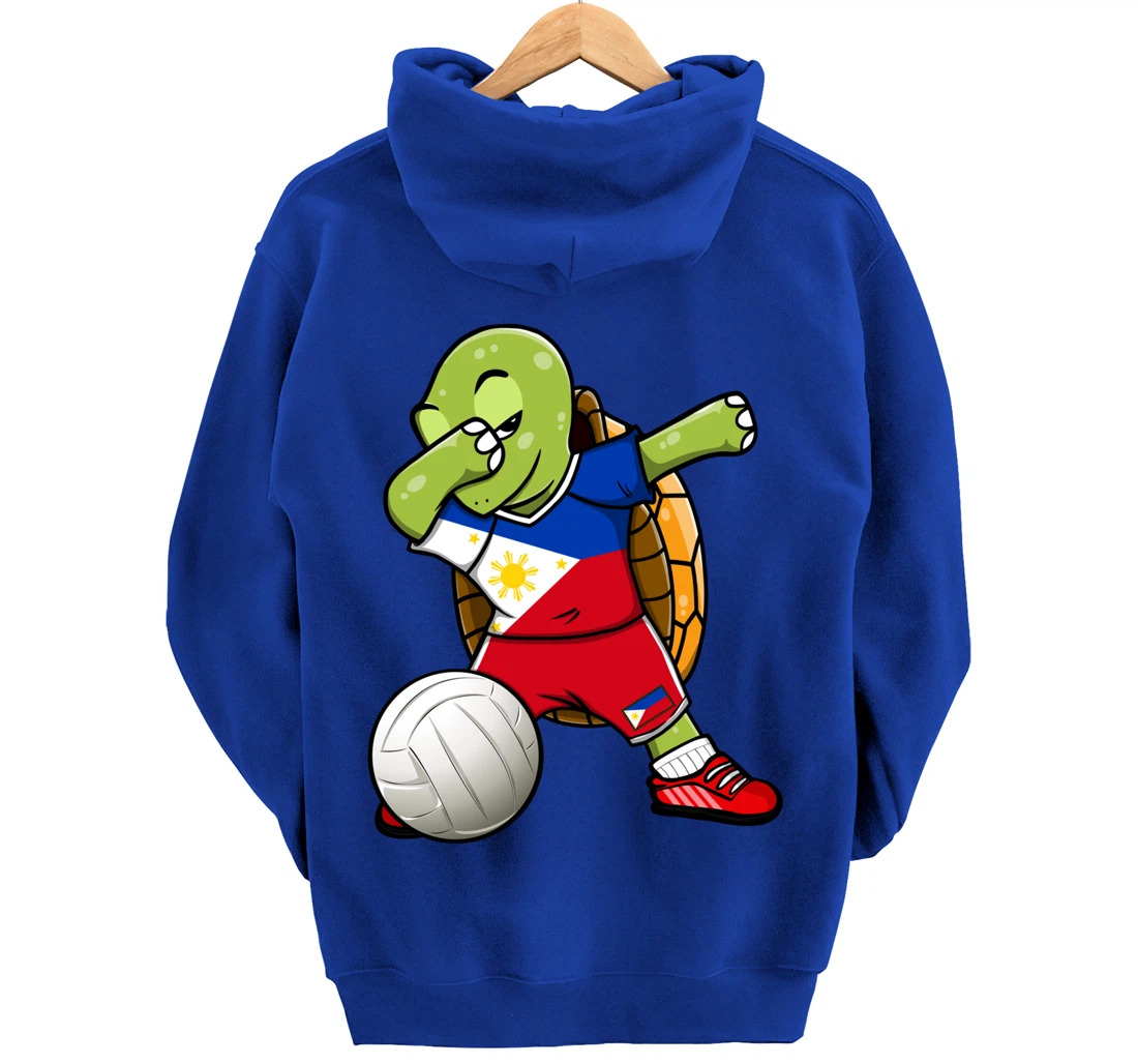 Dabbing Turtle Philippines Volleyball Fans Jersey Sport Flag Pullover Hoodie