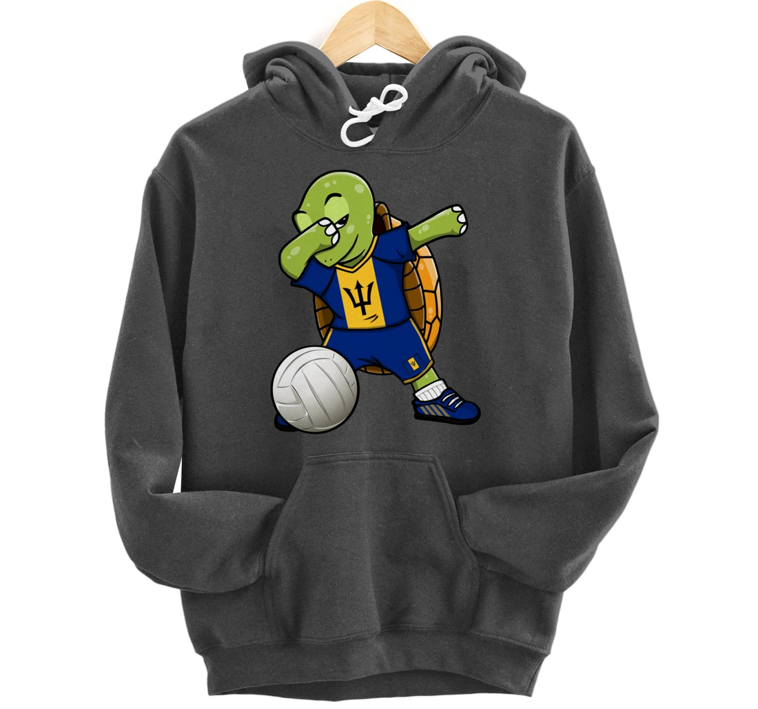Dabbing Turtle Barbados Volleyball Fans Jersey Sport Flag Pullover Hoodie