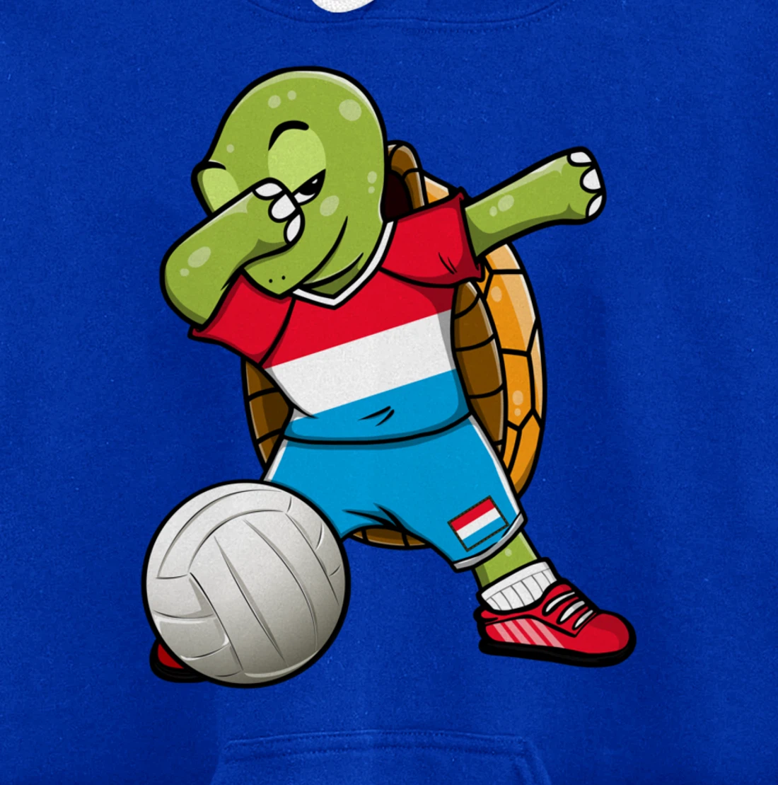 Dabbing Turtle Luxembourg Volleyball Fans Jersey Sport Flag Pullover Hoodie