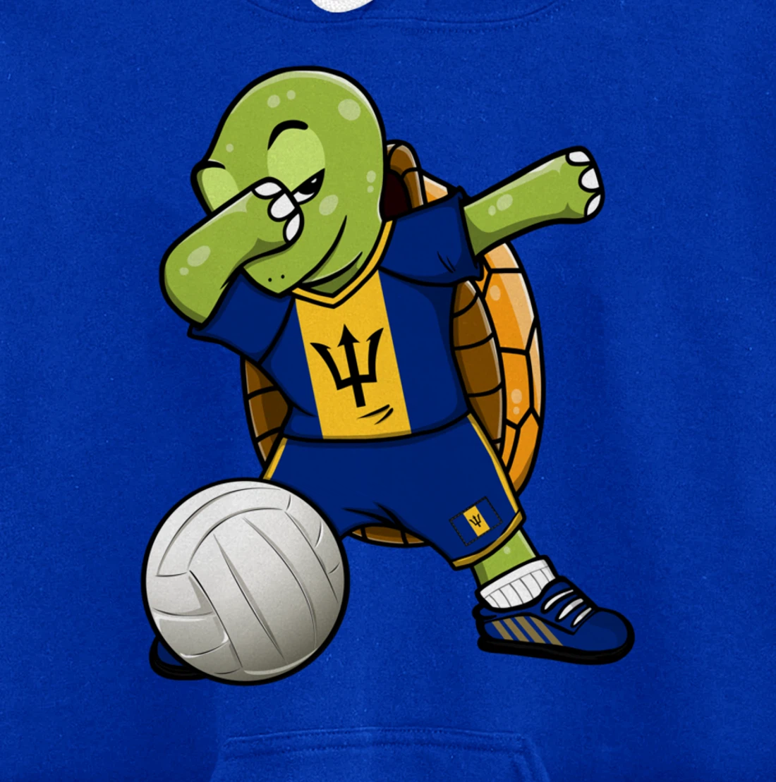Dabbing Turtle Barbados Volleyball Fans Jersey Sport Flag Pullover Hoodie
