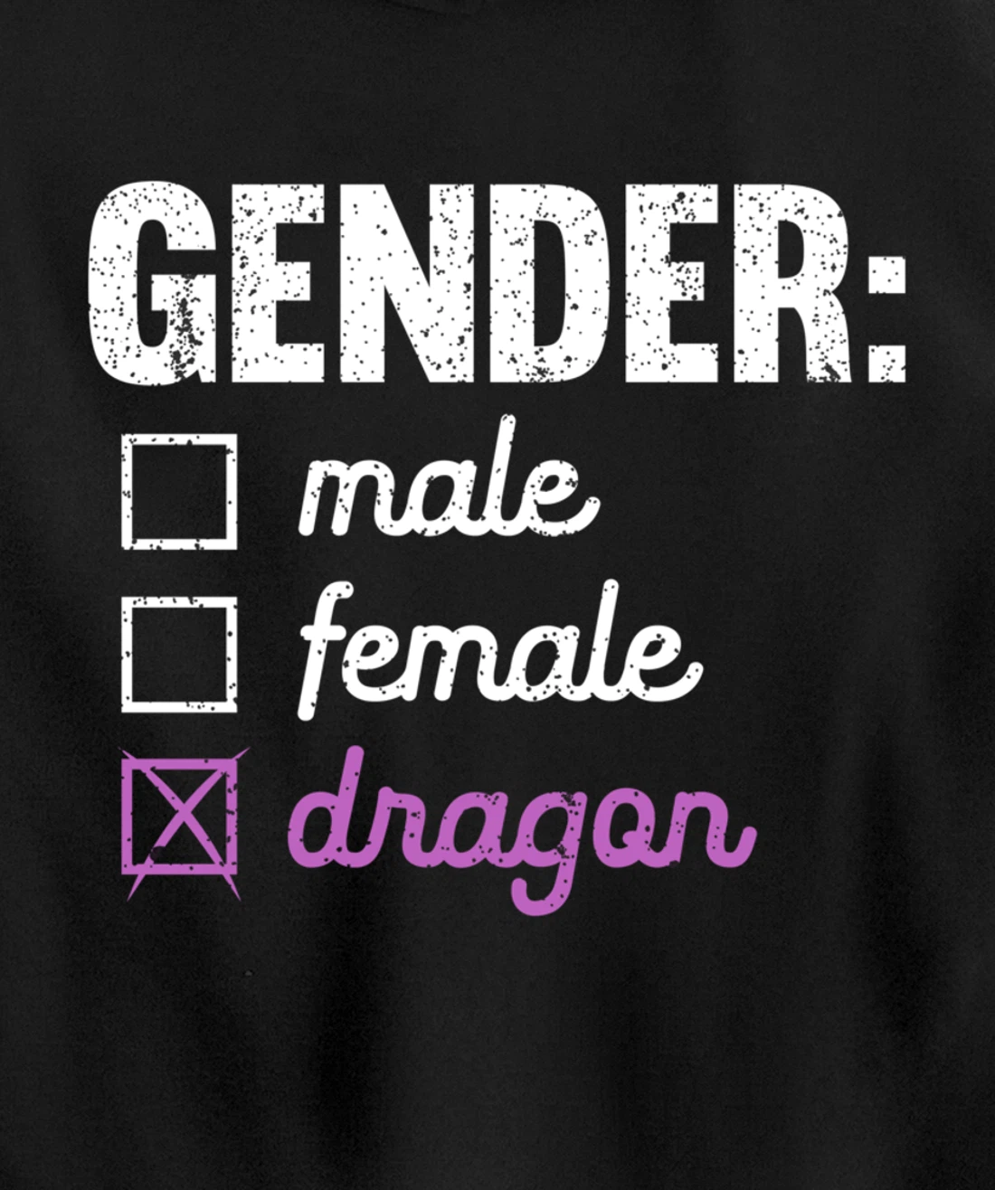 Gender Male Female Dragon Funny Genderfluid Nonbinary Gift Pullover Hoodie