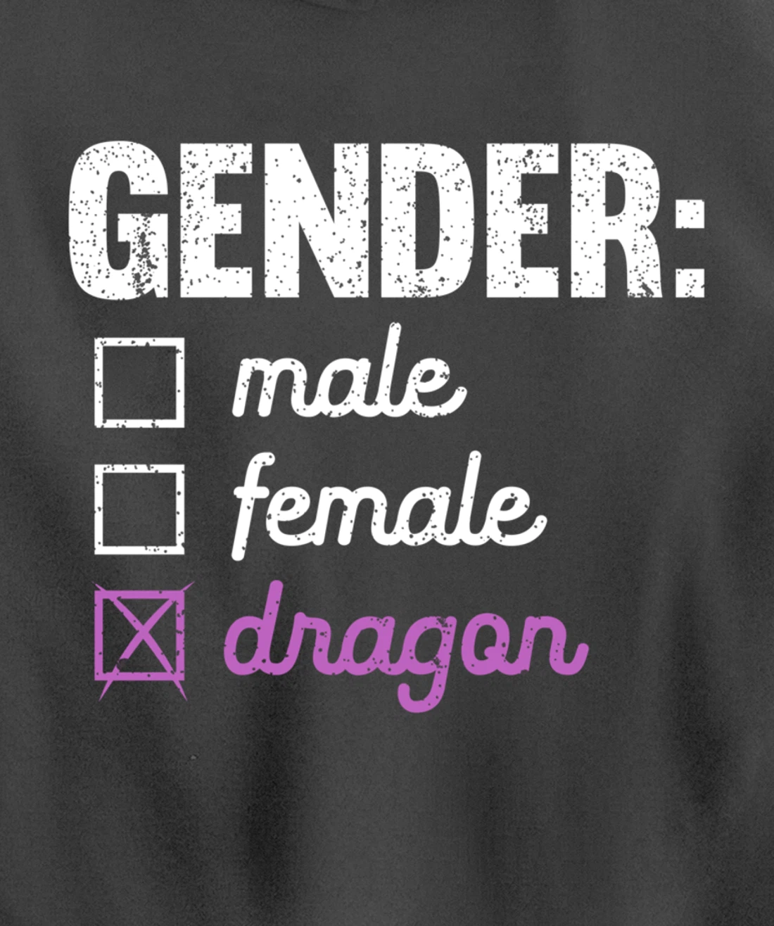 Gender Male Female Dragon Funny Genderfluid Nonbinary Gift Pullover Hoodie