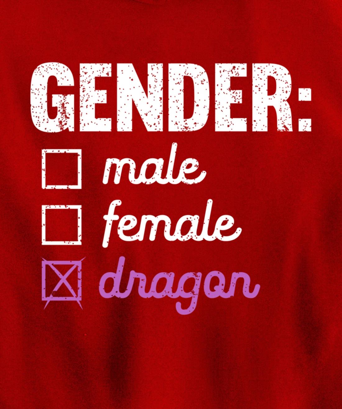 Gender Male Female Dragon Funny Genderfluid Nonbinary Gift Pullover Hoodie