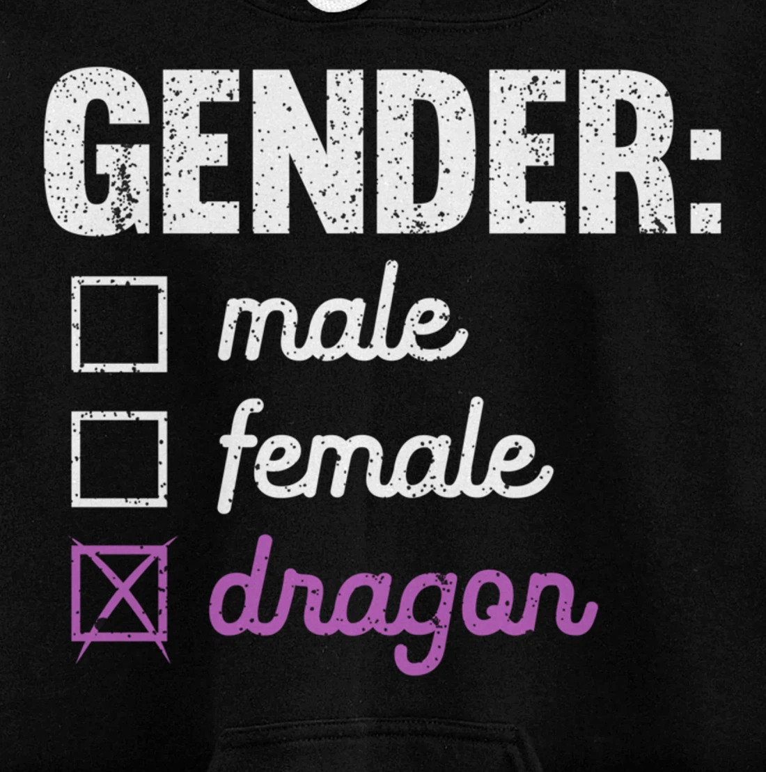 Gender Male Female Dragon Funny Genderfluid Nonbinary Gift Pullover Hoodie