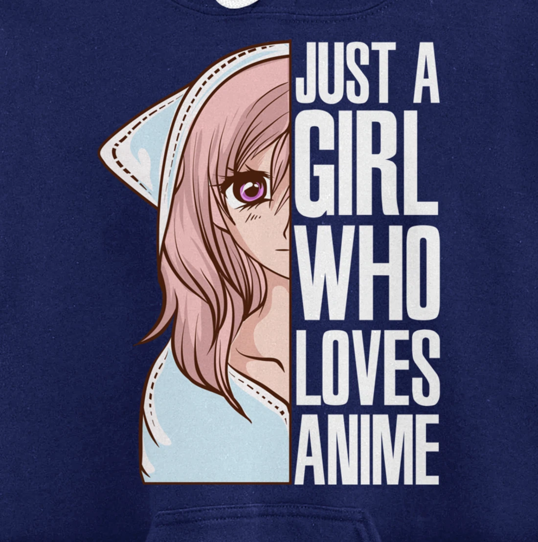 Just A Girl Who Loves Anime Anime Is Life - Anime Girl Pullover Hoodie