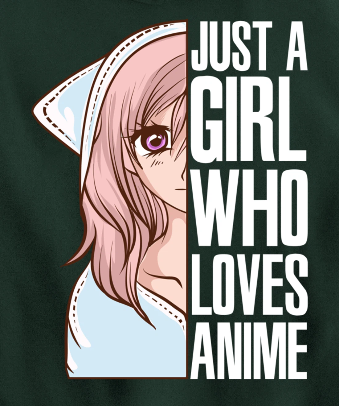 Just A Girl Who Loves Anime Anime Is Life - Anime Girl Pullover Hoodie