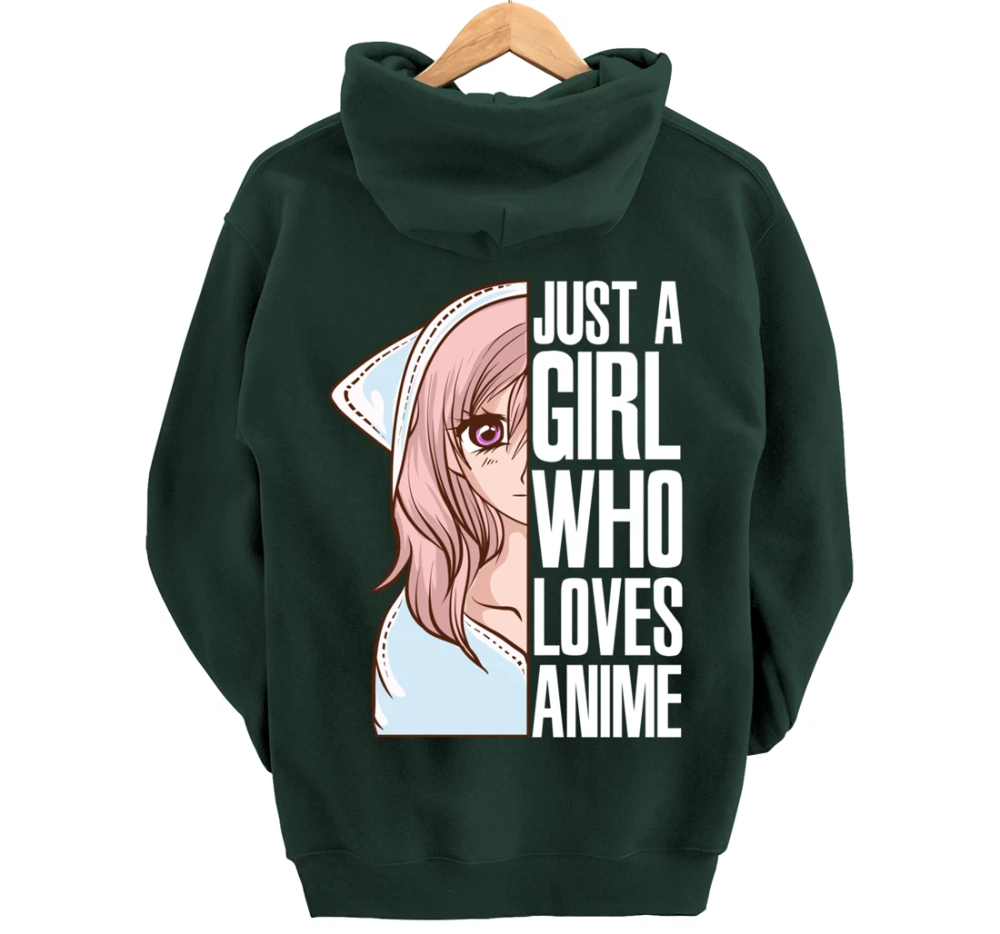 Just A Girl Who Loves Anime Anime Is Life - Anime Girl Pullover Hoodie