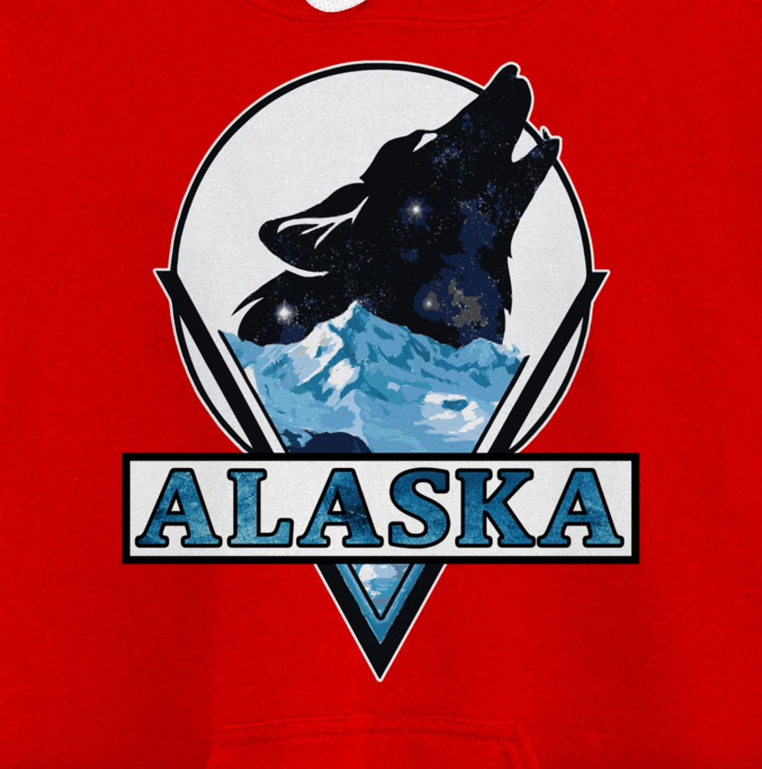 Alaska blue mountain ice wolf art cool souvenir Pullover Hoodie