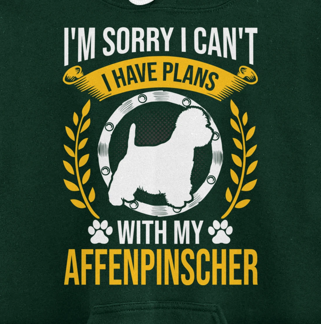 Sorry I Have Plans With My Affenpinscher Dog Lover Pullover Hoodie