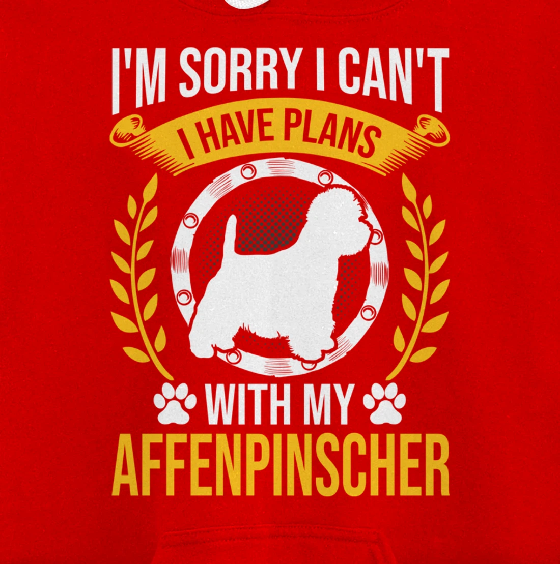 Sorry I Have Plans With My Affenpinscher Dog Lover Pullover Hoodie