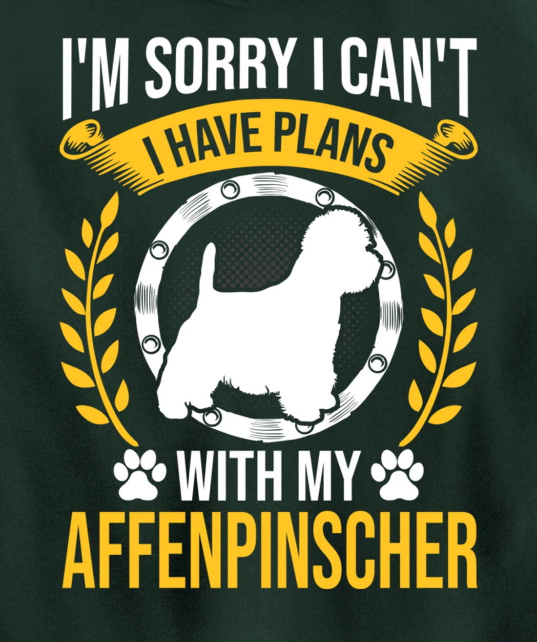 Sorry I Have Plans With My Affenpinscher Dog Lover Pullover Hoodie