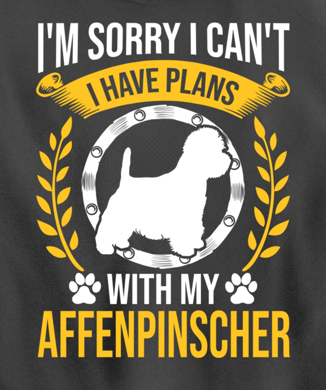 Sorry I Have Plans With My Affenpinscher Dog Lover Pullover Hoodie