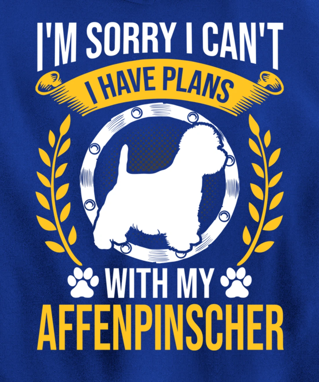 Sorry I Have Plans With My Affenpinscher Dog Lover Pullover Hoodie