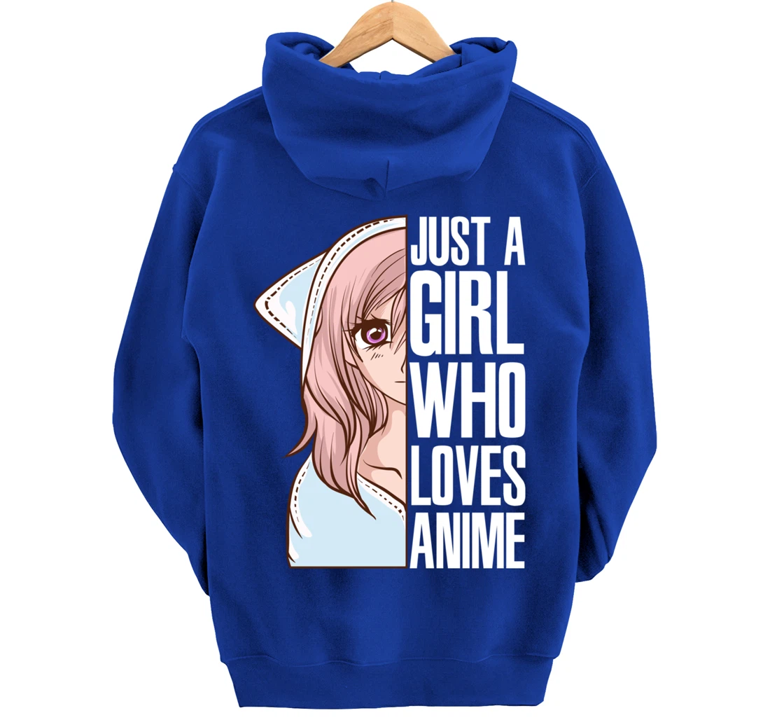 Just A Girl Who Loves Anime Anime Is Life - Anime Girl Pullover Hoodie