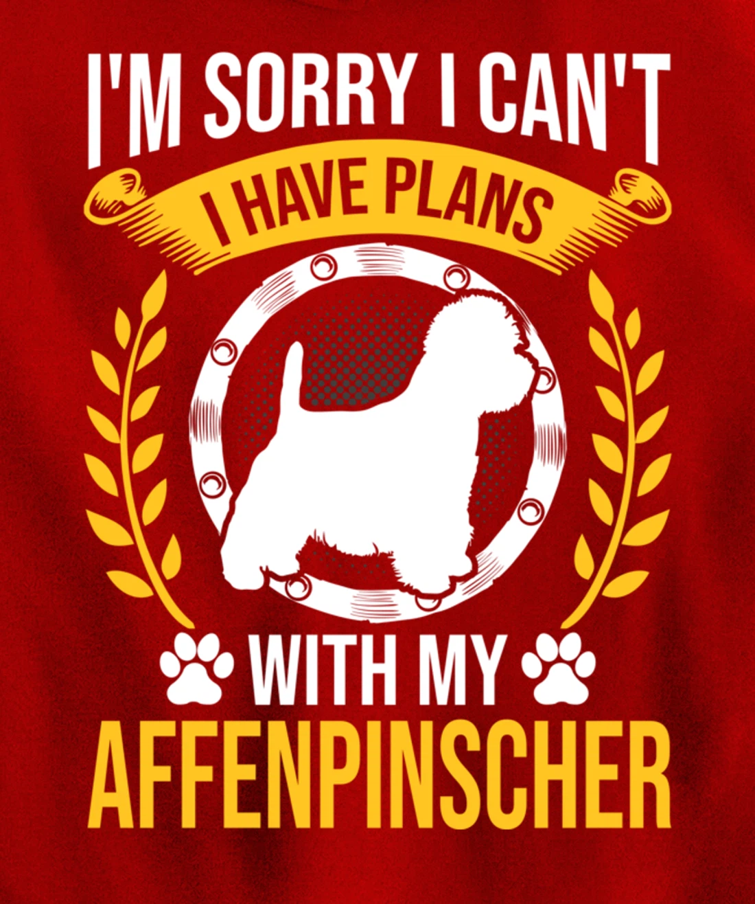 Sorry I Have Plans With My Affenpinscher Dog Lover Pullover Hoodie
