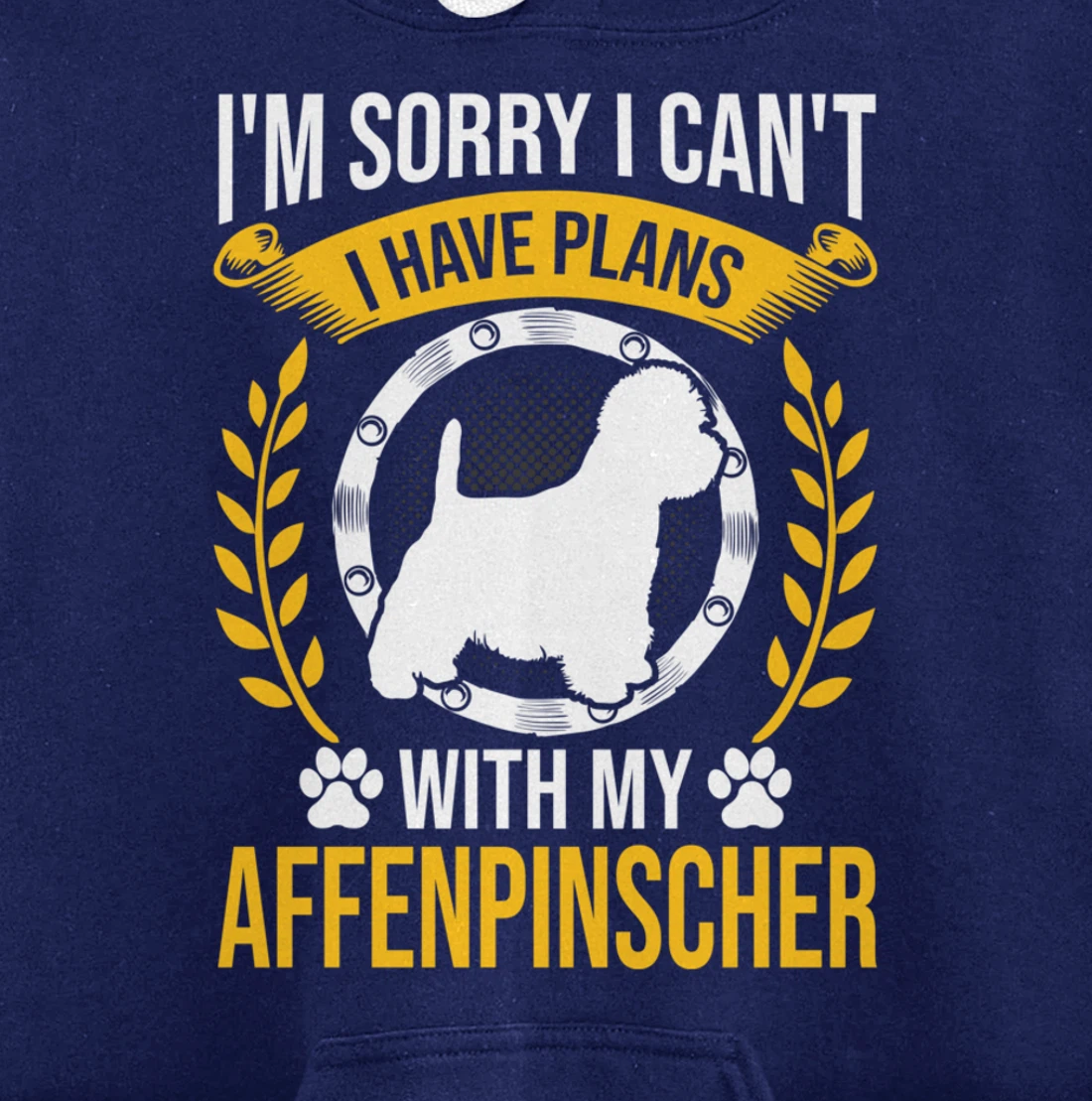 Sorry I Have Plans With My Affenpinscher Dog Lover Pullover Hoodie