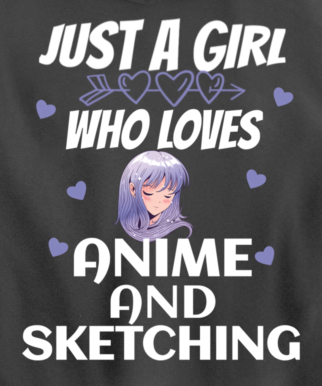 Just A Girl Who Loves Anime and sketching Gift Women Pullover Hoodie