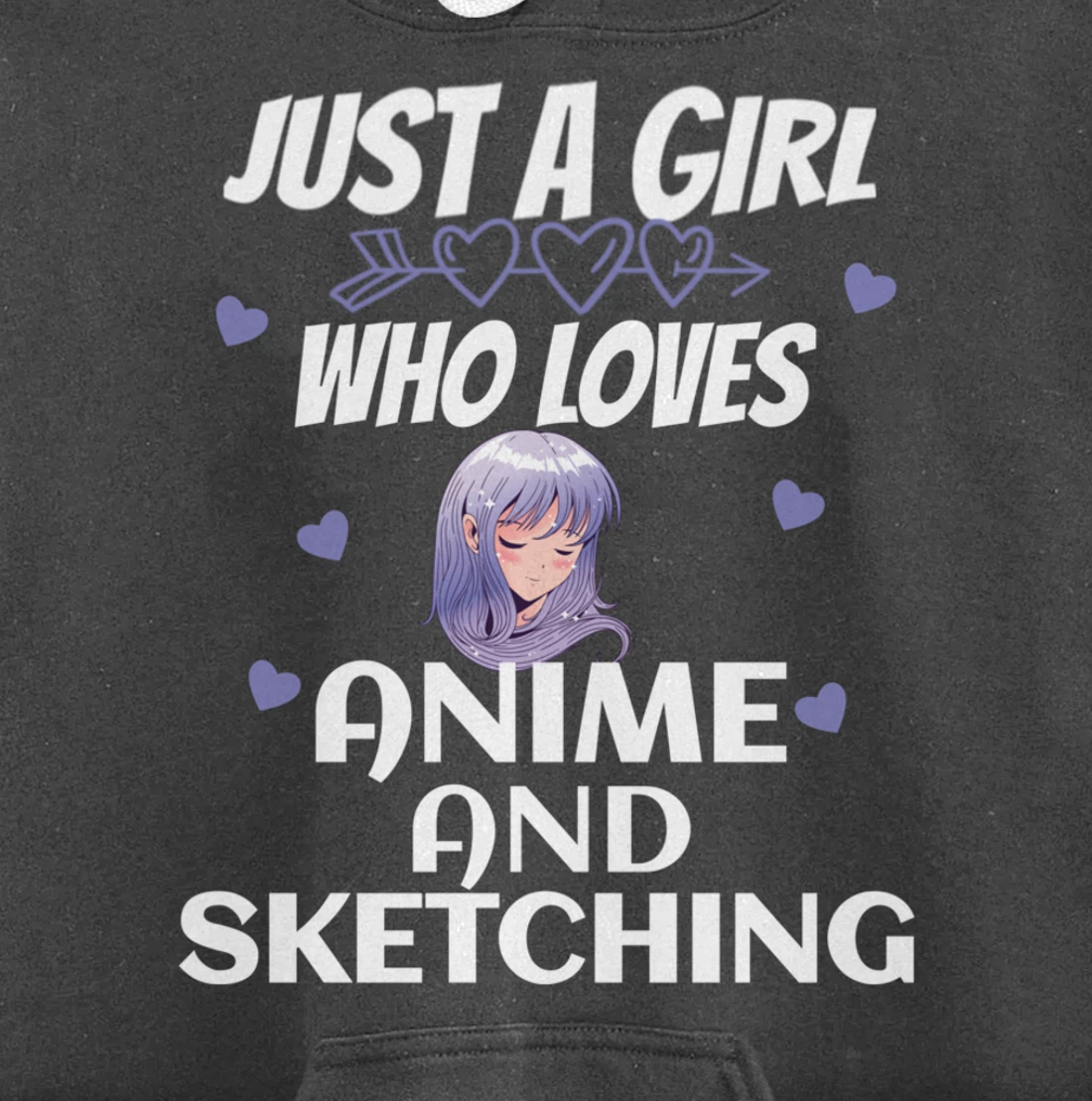 Just A Girl Who Loves Anime and sketching Gift Women Pullover Hoodie