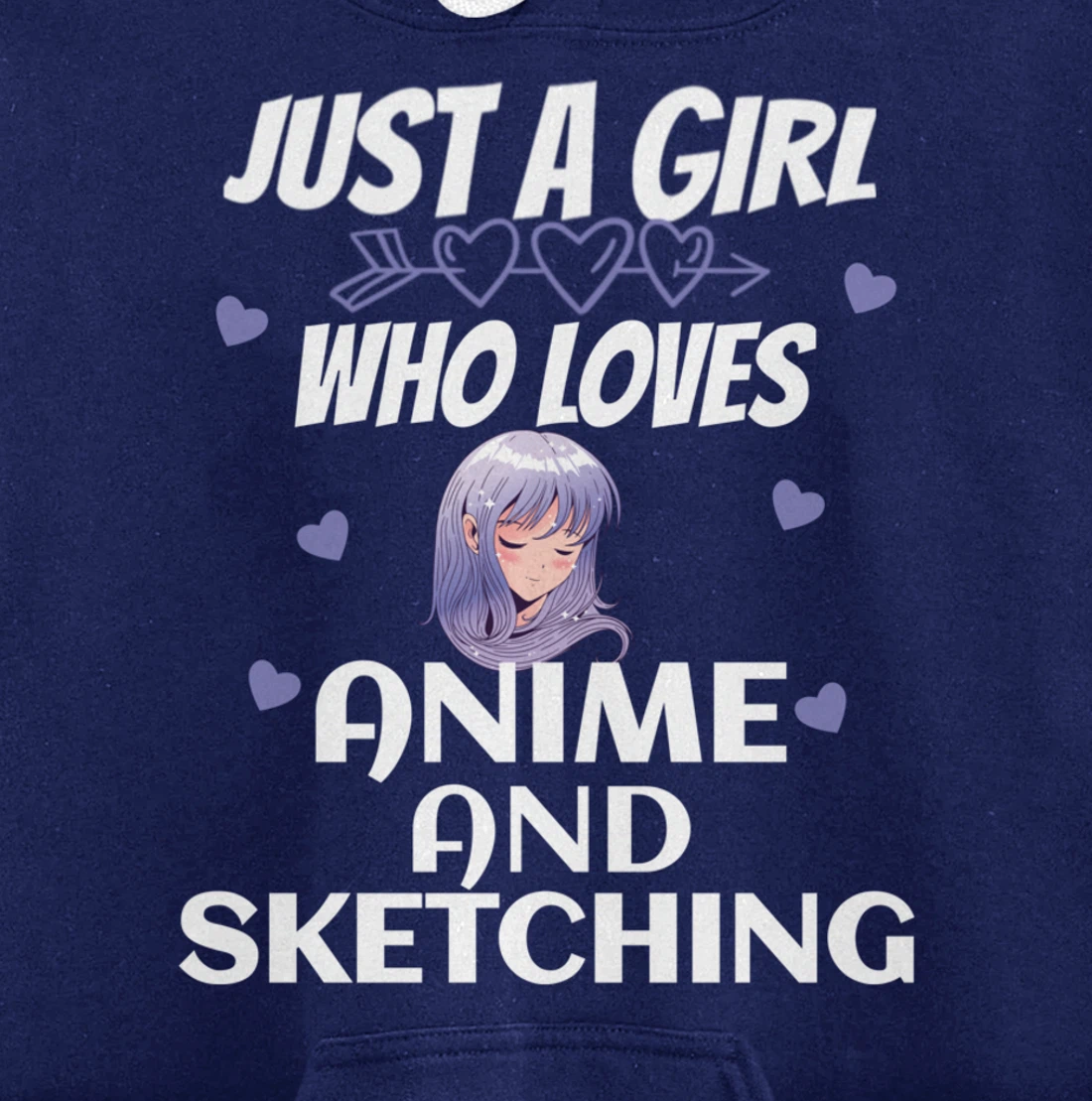 Just A Girl Who Loves Anime and sketching Gift Women Pullover Hoodie