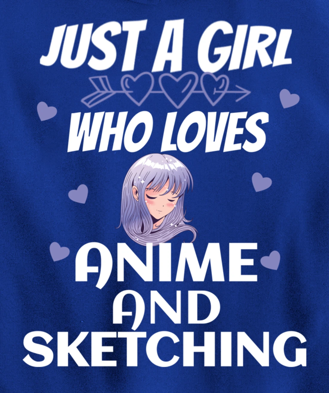 Just A Girl Who Loves Anime and sketching Gift Women Pullover Hoodie