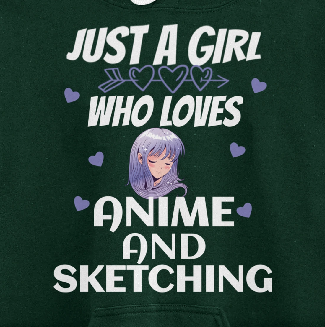 Just A Girl Who Loves Anime and sketching Gift Women Pullover Hoodie