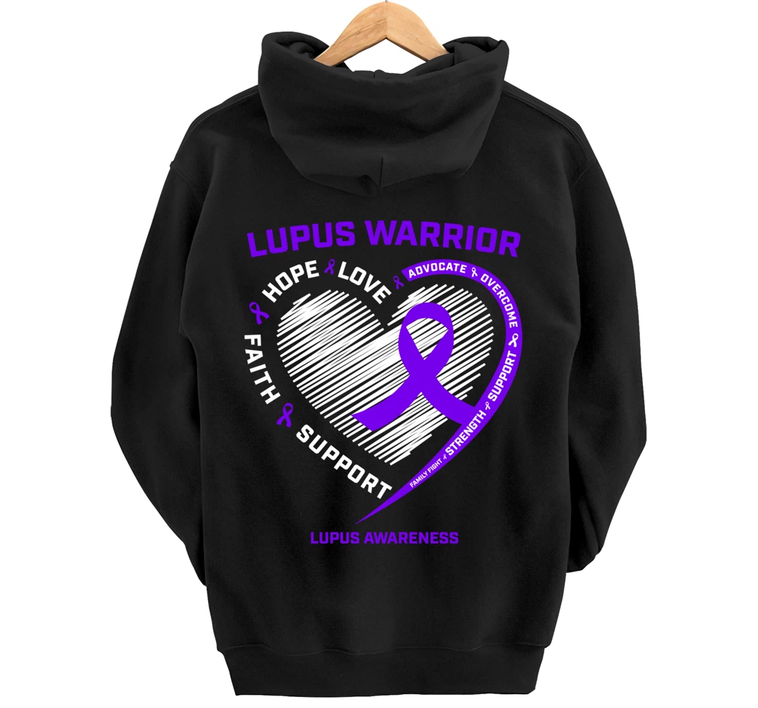 Purple Warrior Clothing Gifts Apparel Women Lupus Awareness Pullover Hoodie