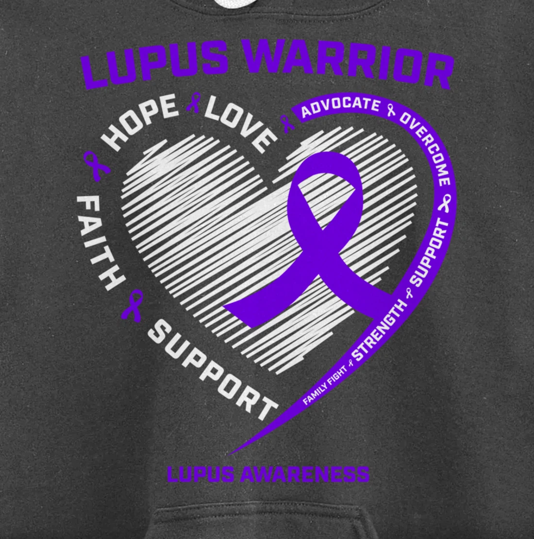 Purple Warrior Clothing Gifts Apparel Women Lupus Awareness Pullover Hoodie