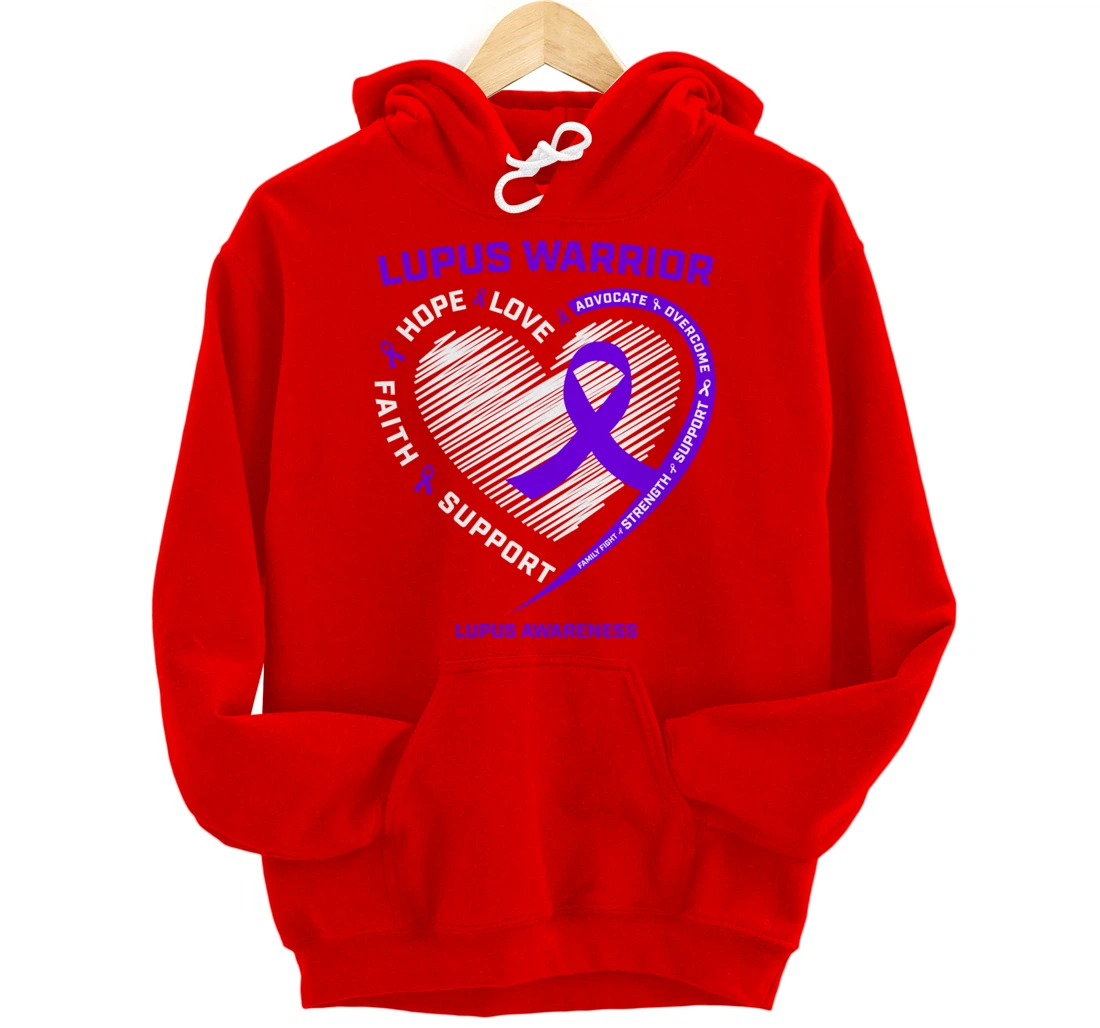 Purple Warrior Clothing Gifts Apparel Women Lupus Awareness Pullover Hoodie