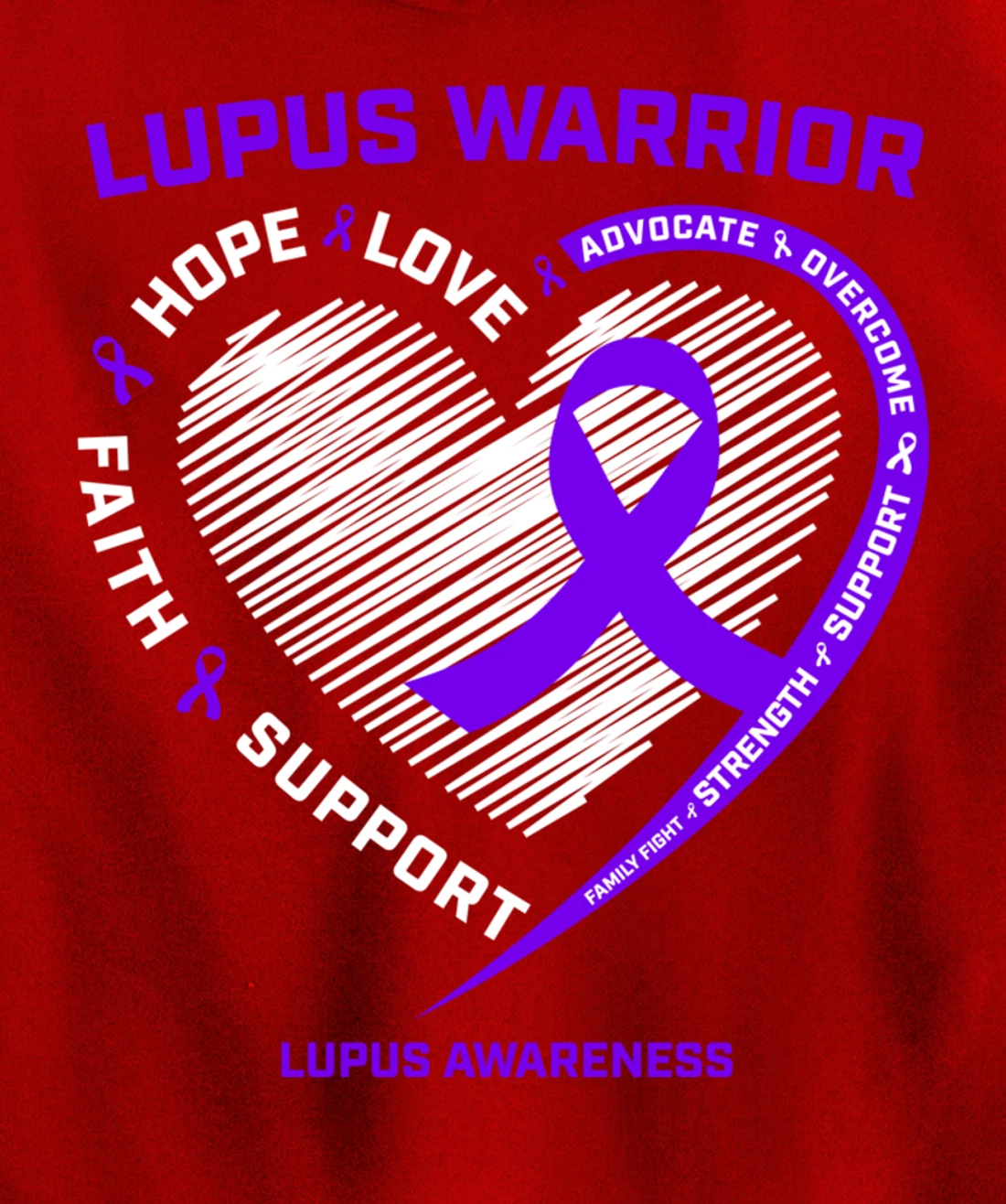 Purple Warrior Clothing Gifts Apparel Women Lupus Awareness Pullover Hoodie