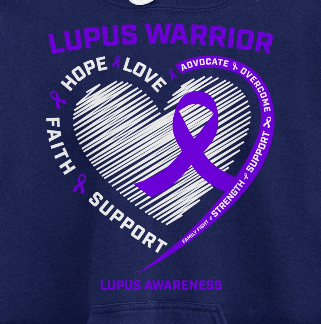 Purple Warrior Clothing Gifts Apparel Women Lupus Awareness Pullover Hoodie