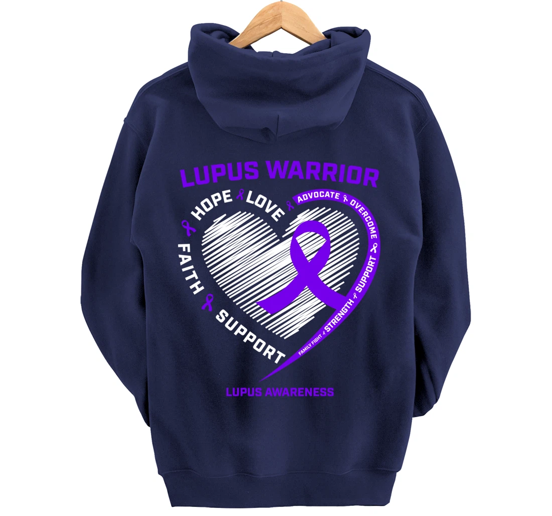 Purple Warrior Clothing Gifts Apparel Women Lupus Awareness Pullover Hoodie